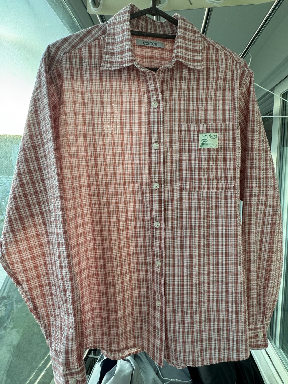 콜로신스 Interlaken Check Shirt Salmon 상품이미지3