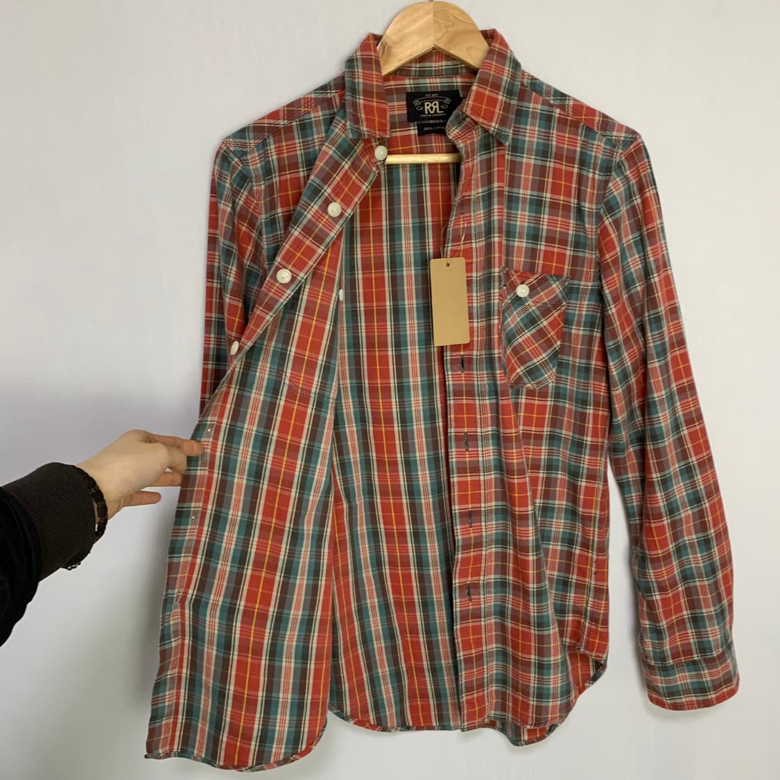 폴로 랄프로렌 더블알엘 RRL 체크 코튼셔츠 빈티지 남방 S 남녀공용 상품이미지7