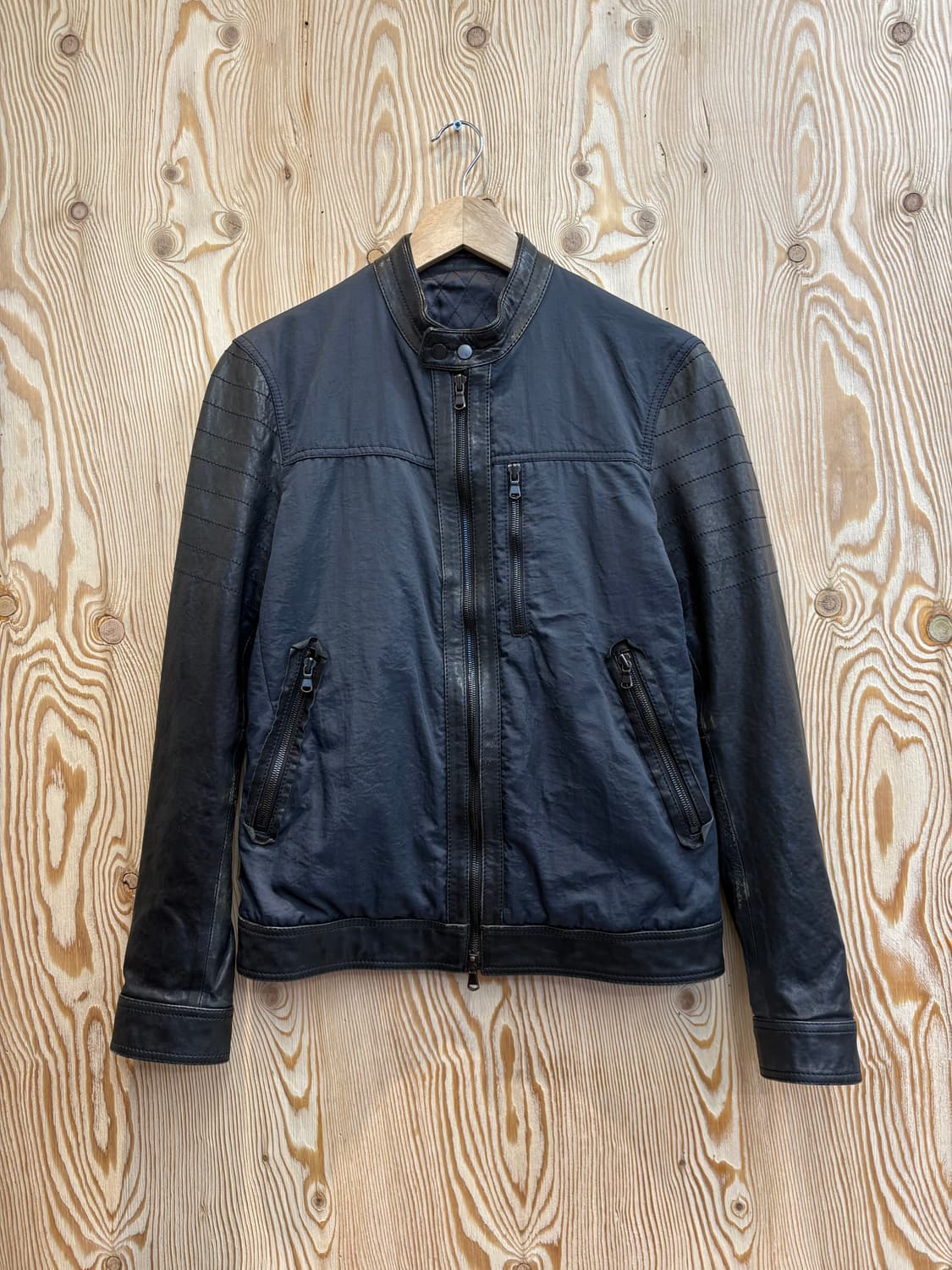 솔리드옴므 하이브리드 레더자켓 상품이미지1