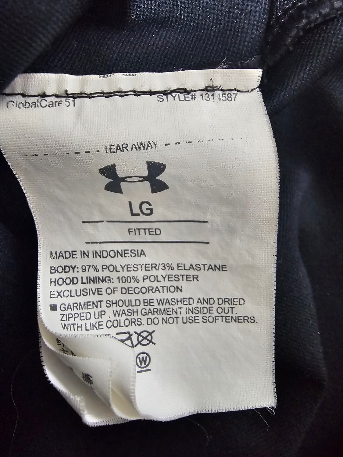 언더아머 블랙 후드 바람막이 자켓 L 상품이미지4