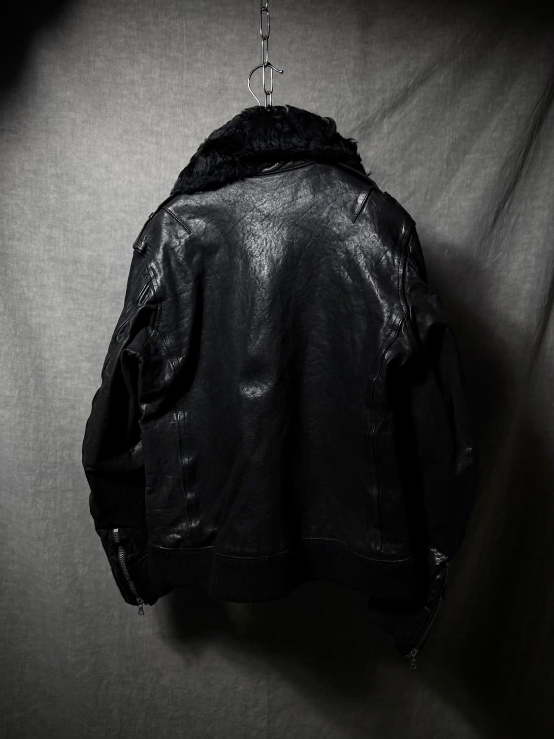 이사무 카타야마 백래쉬 퍼 레더 자켓 상품이미지5