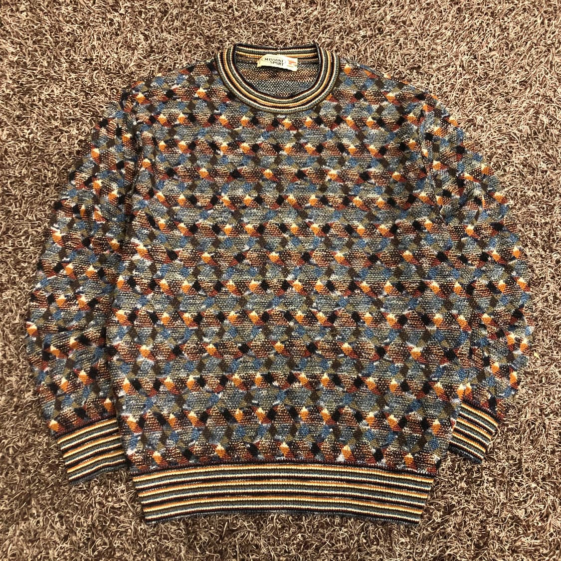 미쏘니 멀티컬러 울 패턴 니트  상품이미지2