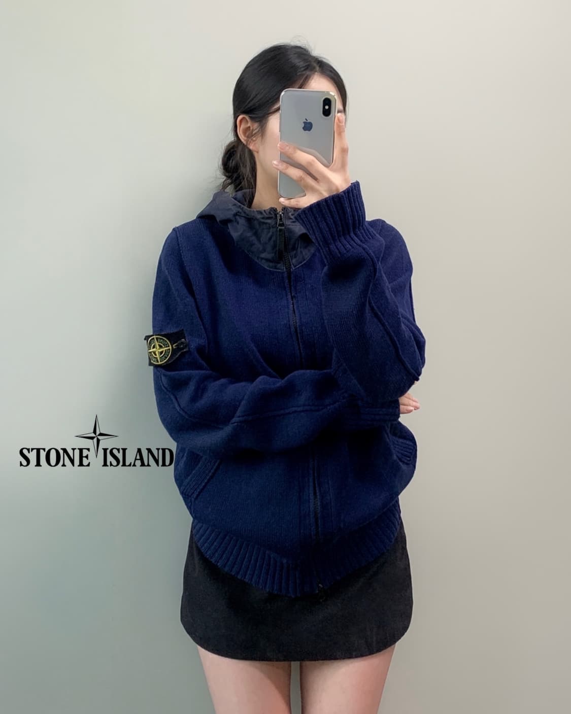 스톤아일랜드 니트 후드집업 상품이미지3
