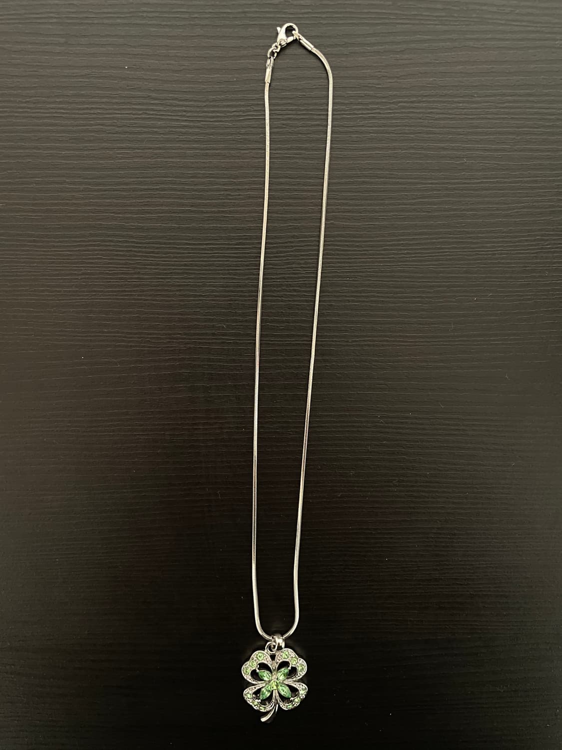 빈티지 갸루 페어리 클로버 큐빅 목걸이 상품이미지3