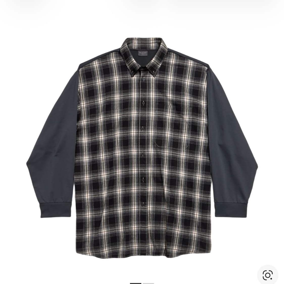 (판매) 1사이즈 발렌시아가 하이브리드 체크 오버셔츠 상품이미지1