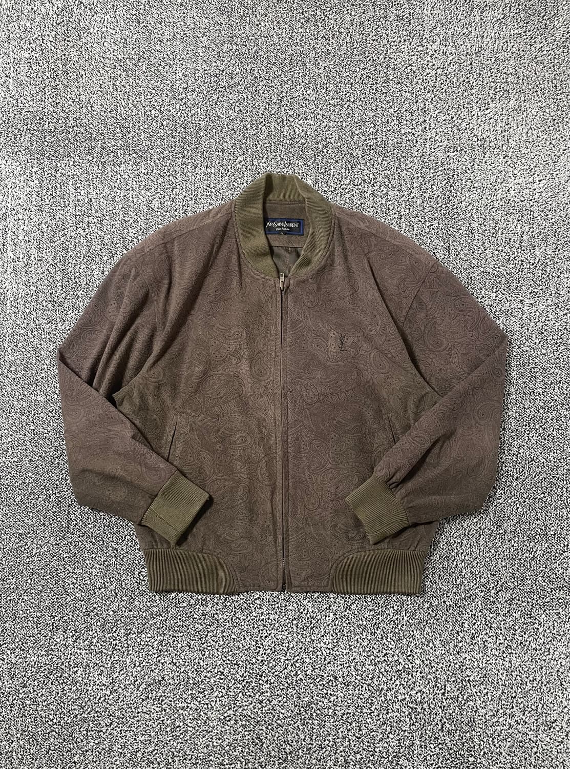 빈티지9. YSL 입생로랑 빈티지 페이즐리 패턴 스웨이드 블루종 자켓 상품이미지1