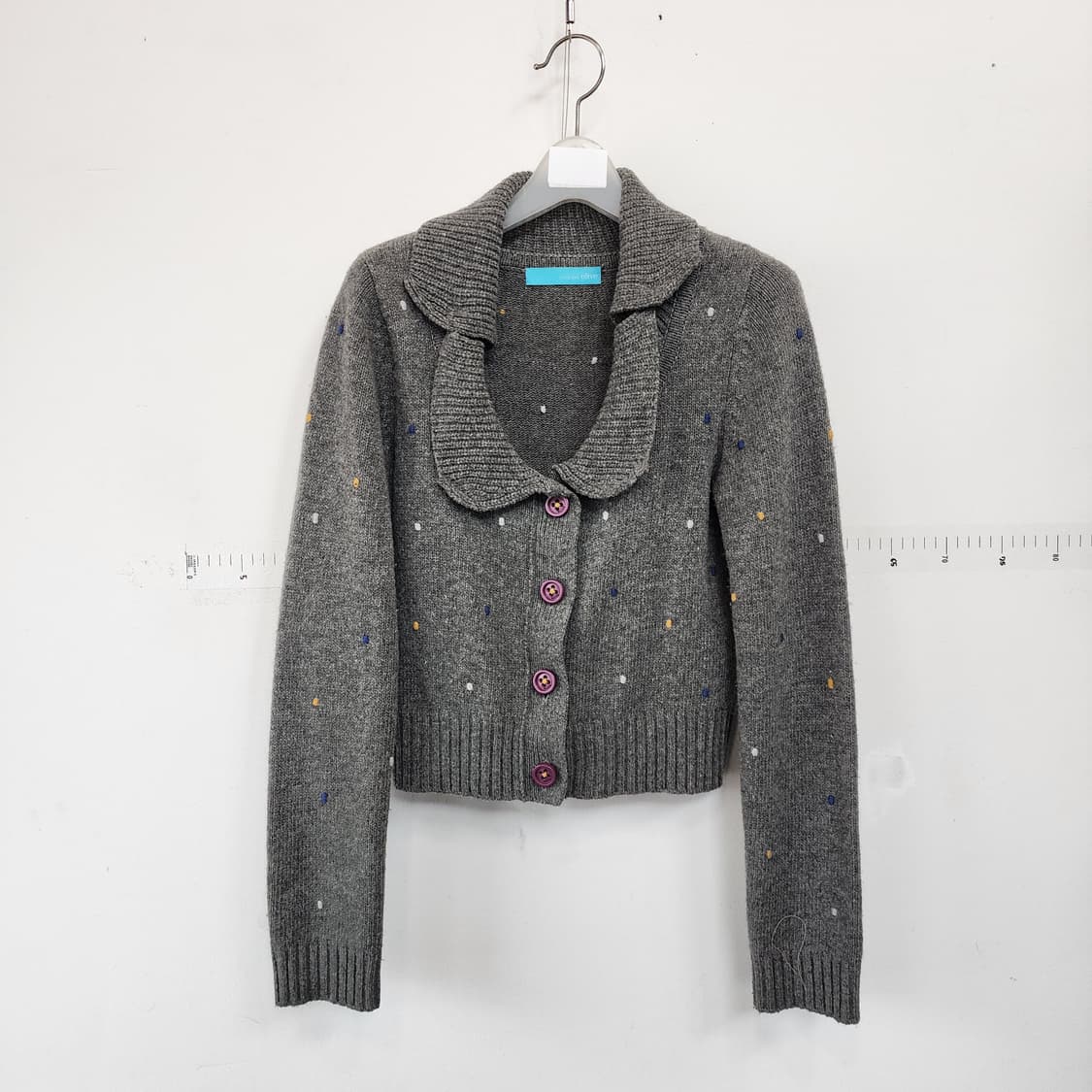 올리브데올리브 칼라 포인트 니트 가디건 상품이미지1