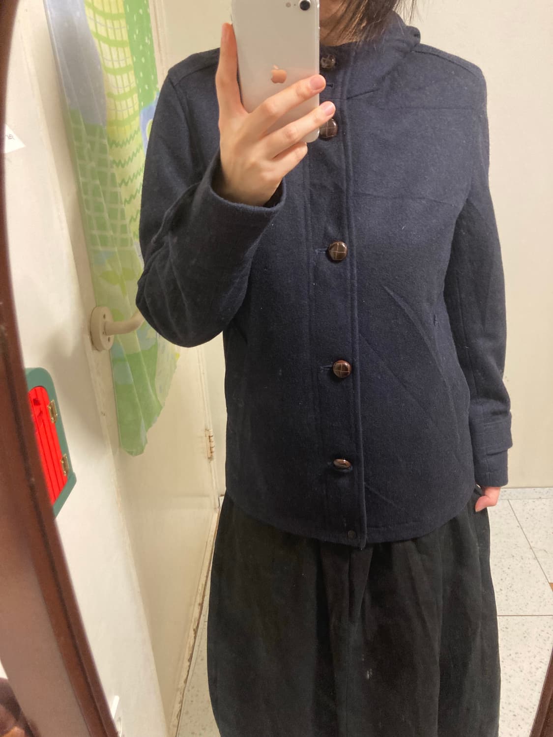 메론빵단추 남색코트 상품이미지4