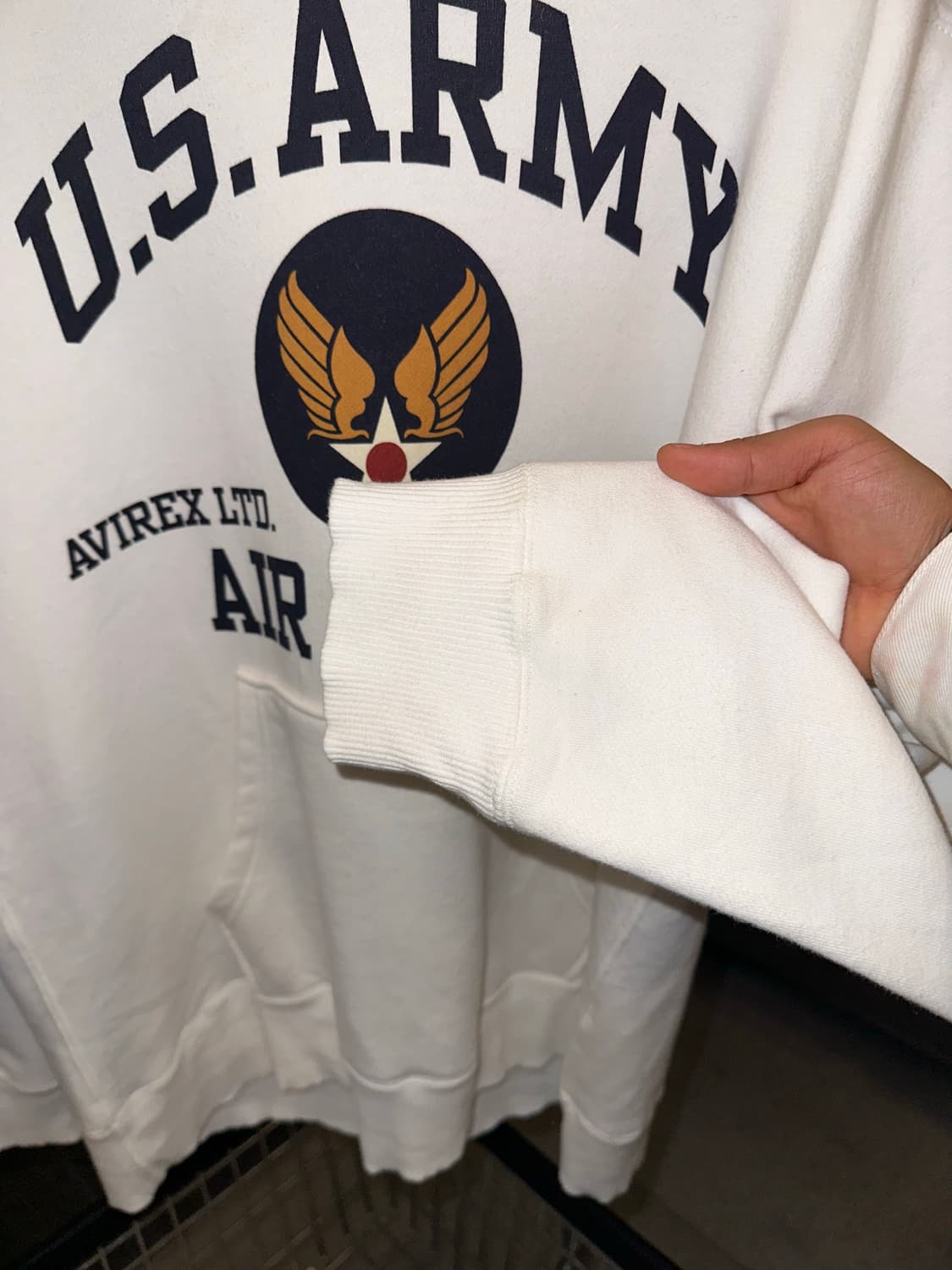 Avirex U.S. Air Force logo print hood 상품이미지6