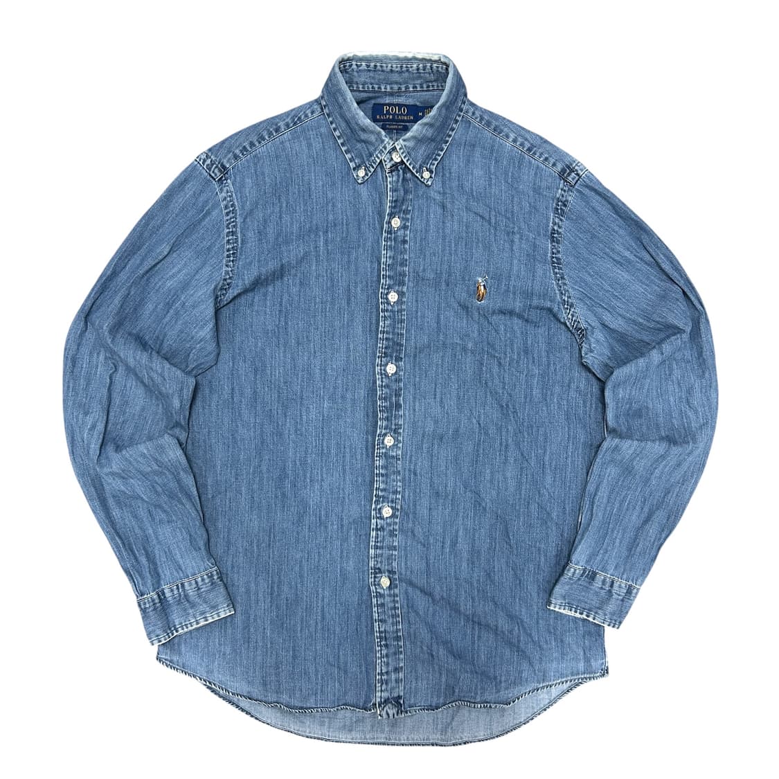 폴로 클래식핏 QR라벨 데님셔츠(M) 상품이미지1
