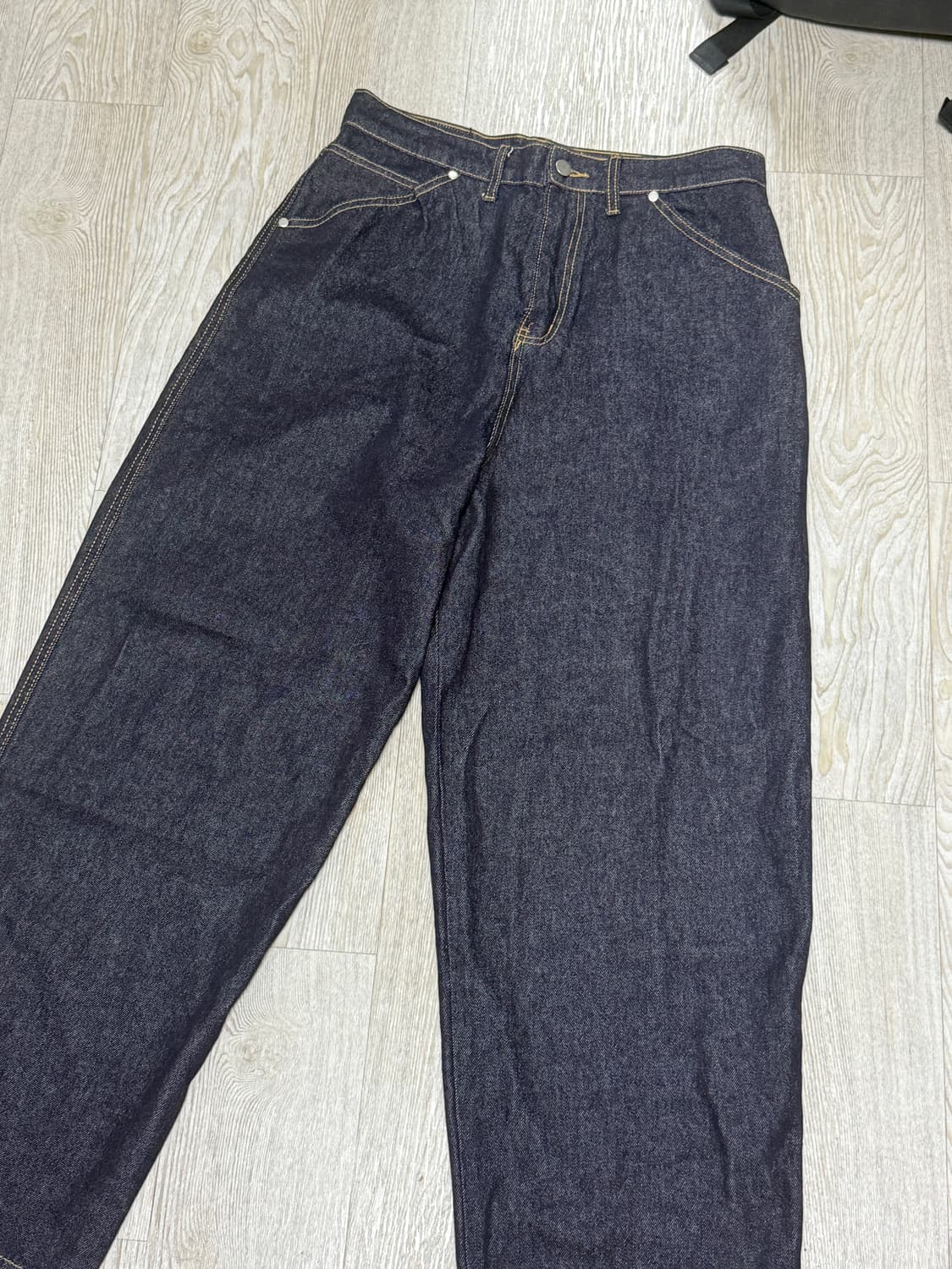 스웨이드 와이드 데님 L 상품이미지1