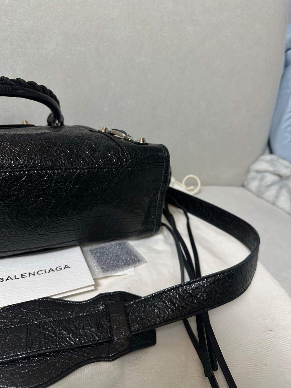 [SA 정품] 발렌시아가 시티 모터백 스몰 블랙-2 상품이미지3