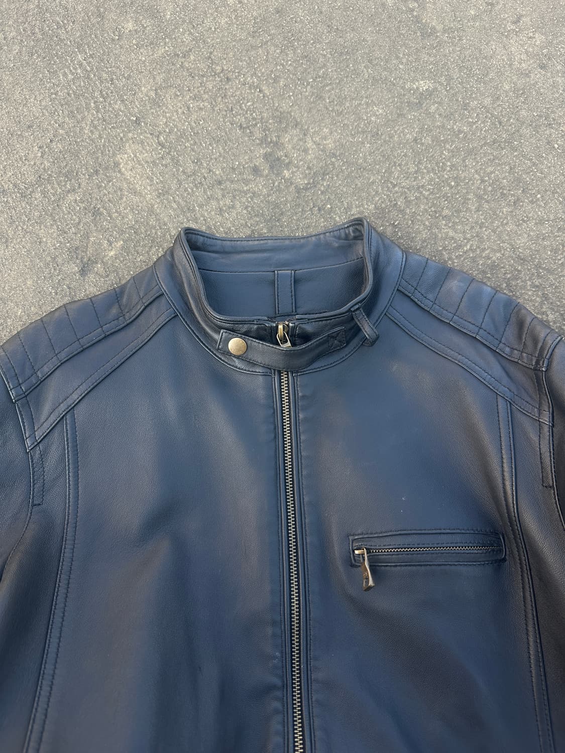 빈티지 양가죽 레더자켓 매트 블랙 상품이미지5