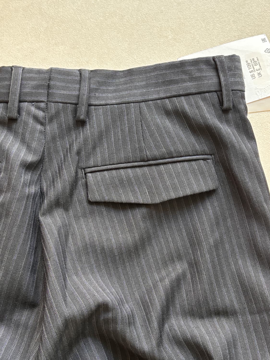 ZARA 24AW 스트라이프 지퍼 슬랙스 플레어핏 상품이미지8