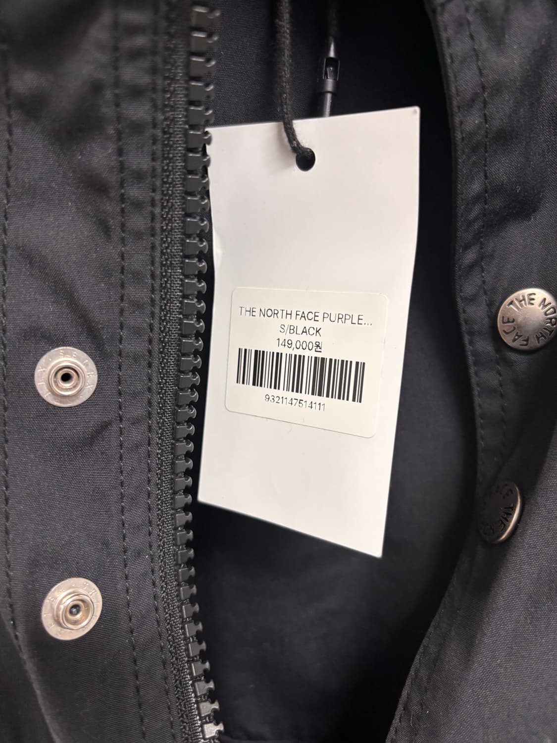 노스페이스 퍼플라벨 여성 블랙 후드 자켓 s  상품이미지2