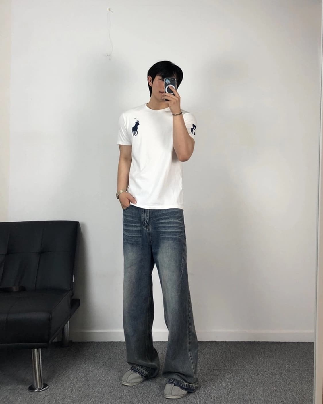 폴로 정품 빅포니 치프키프 반팔 화이트 상품이미지1