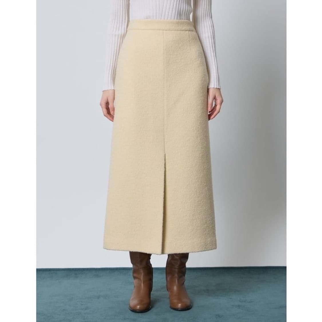 [55] cc콜렉트 씨씨콜렉트 부클 H라인 슬릿 롱스커트 상품이미지3