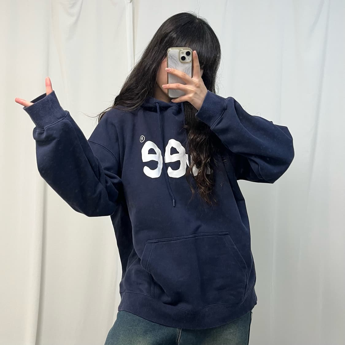 LEE navy hoodie 상품이미지2