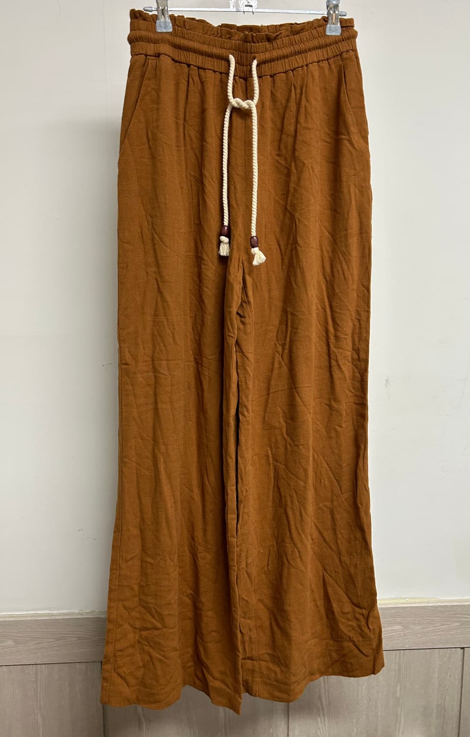 ZARA 와이드 밴딩 비스코스 린넨 팬츠 M 상품이미지1