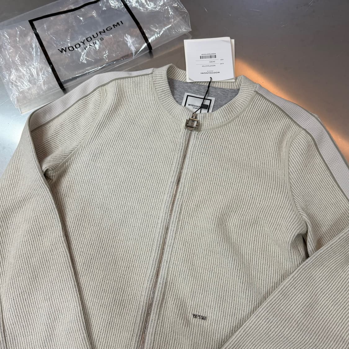 [리오브] 우영미 리브드 니트 집업 상품이미지3