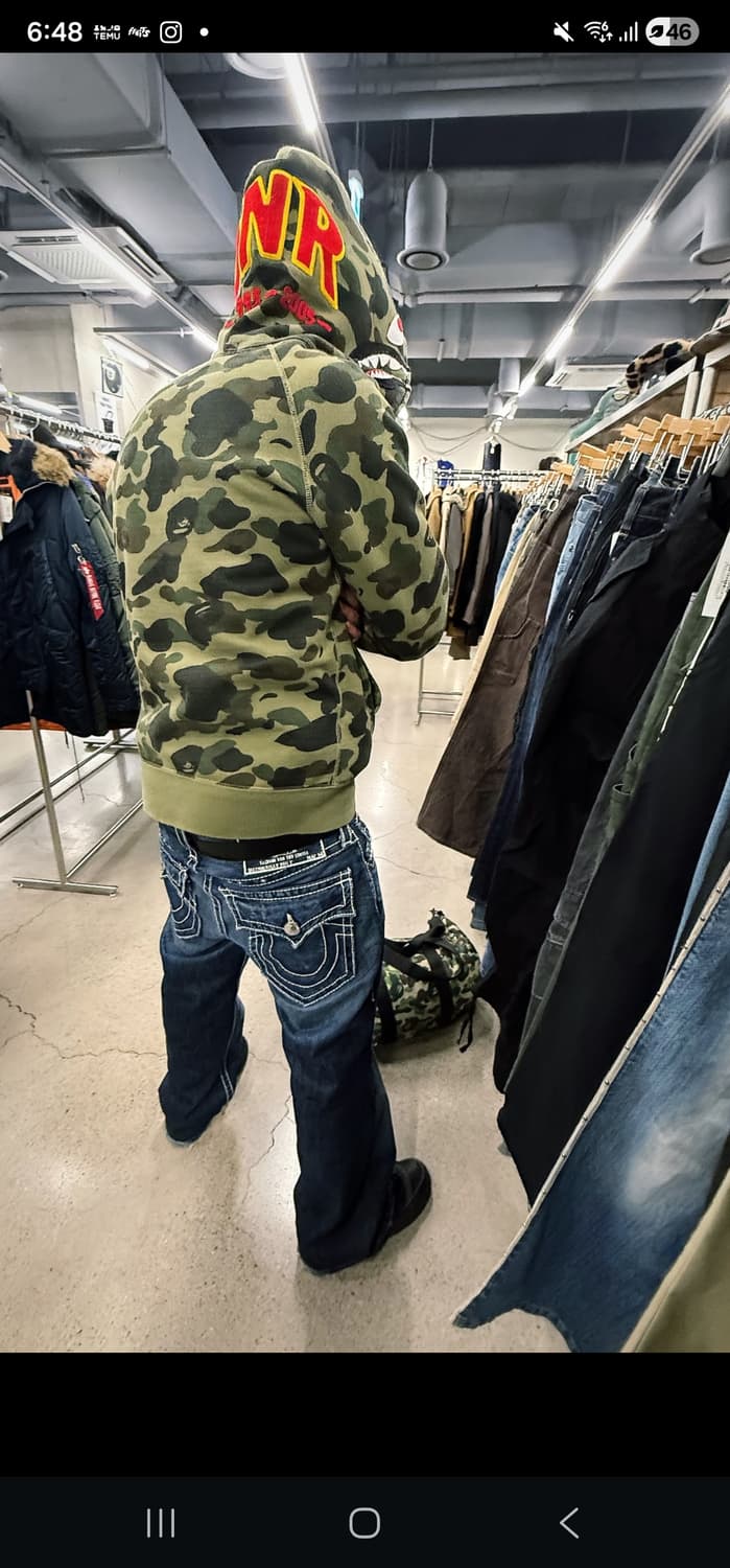 베이프 후드집업 ponr 녹계 상품이미지5