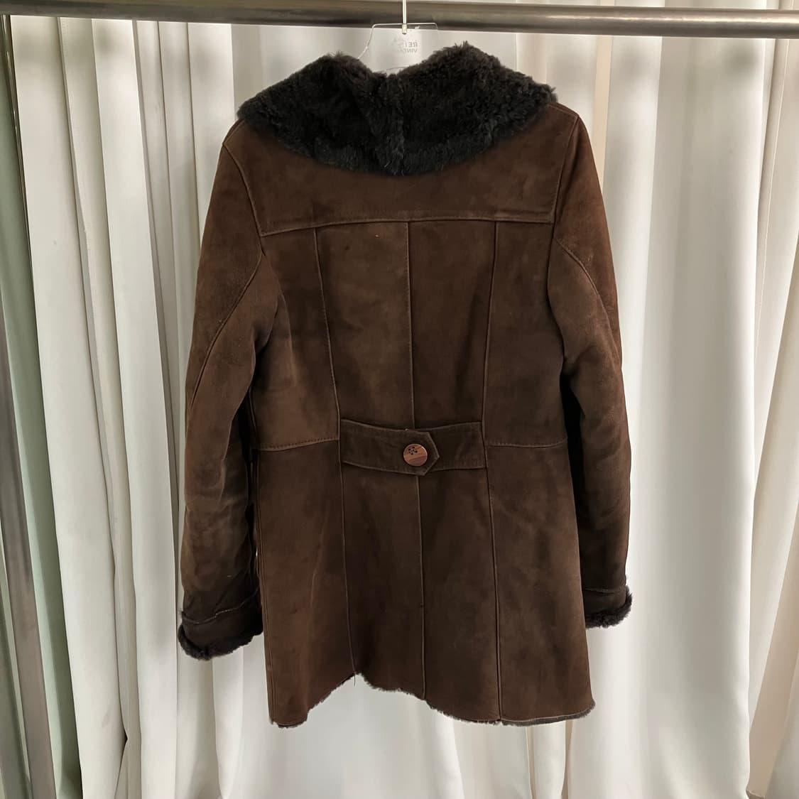 VTG 빈티지 브라운 스웨이드 양가죽 무스탕 코트  상품이미지2