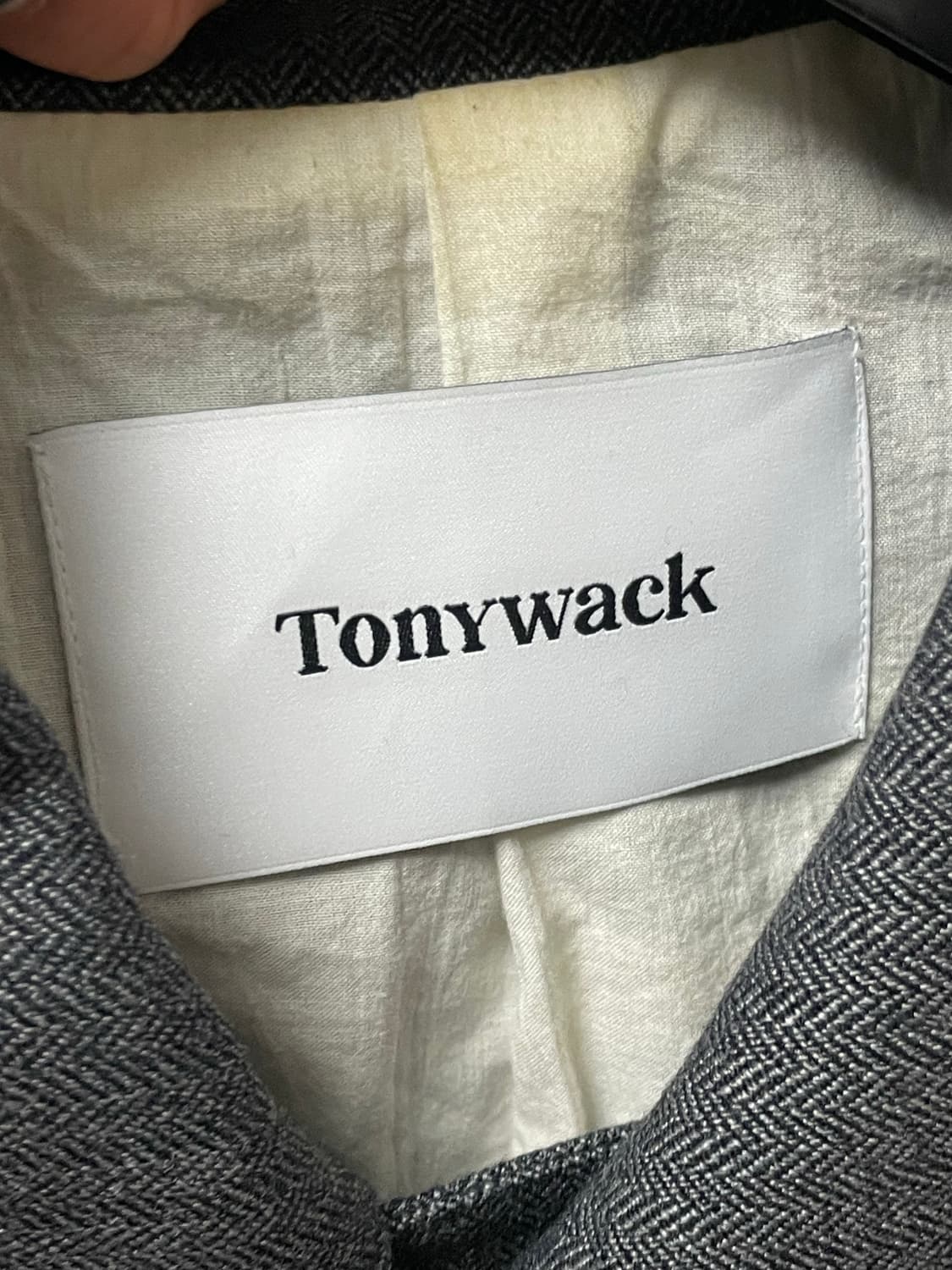 Tonywack 헤링본 울 자켓 L 상품이미지3