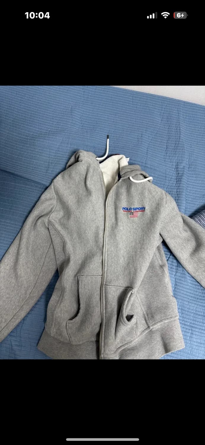 폴로 랄프로렌 폴로 스포츠 후드집업 회색 상품이미지2