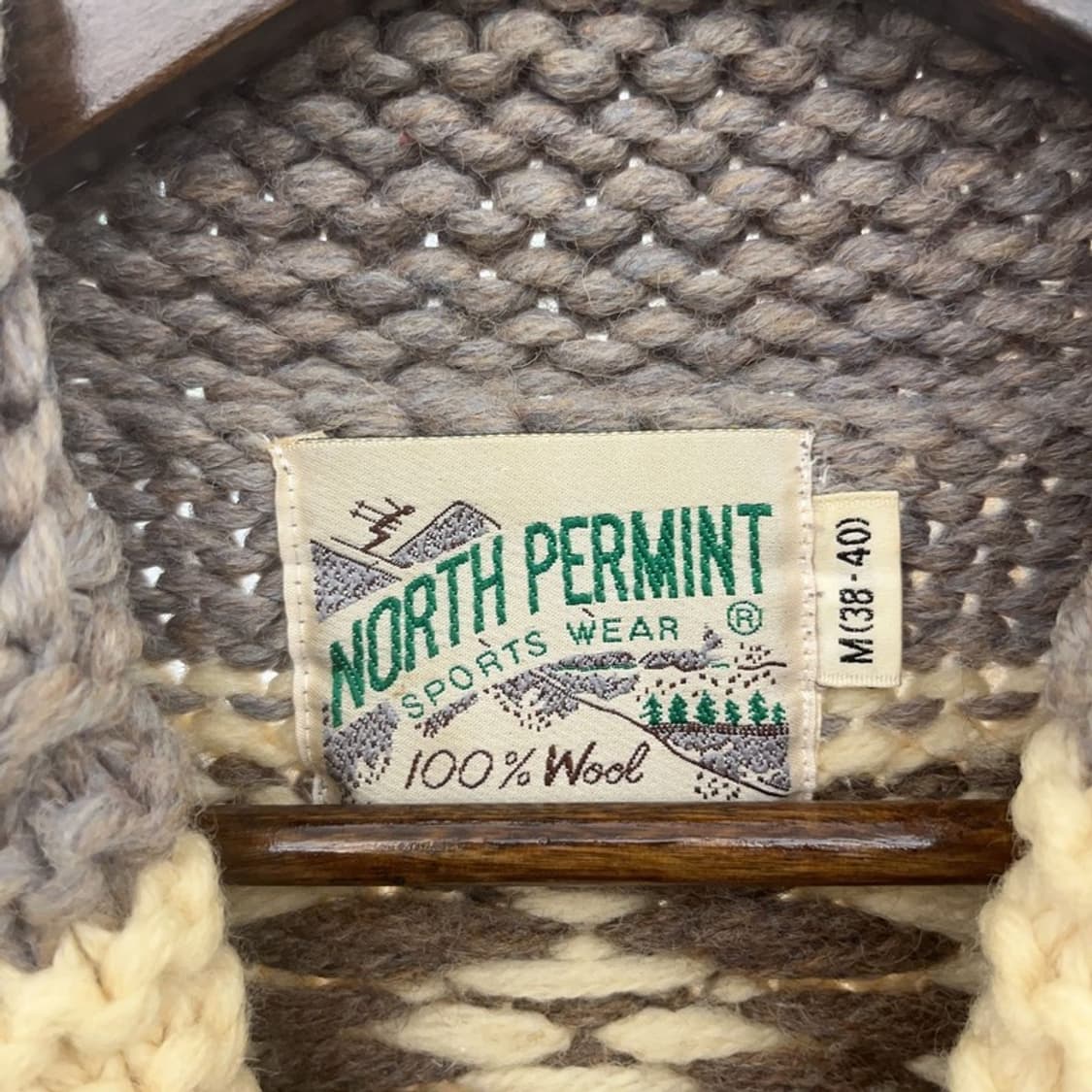 재팬 빈티지 희귀 폭닥여리 노르딕 코위찬 울 가디건 M C07253 상품이미지5