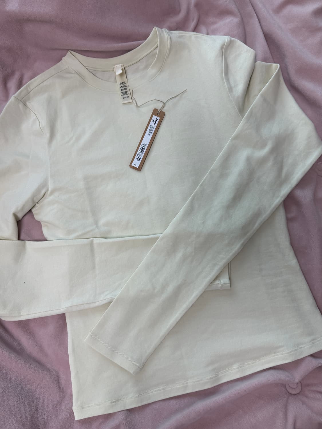 SKIMS 코튼저지 티셔츠 Bone컬러 새상품 S 상품이미지4