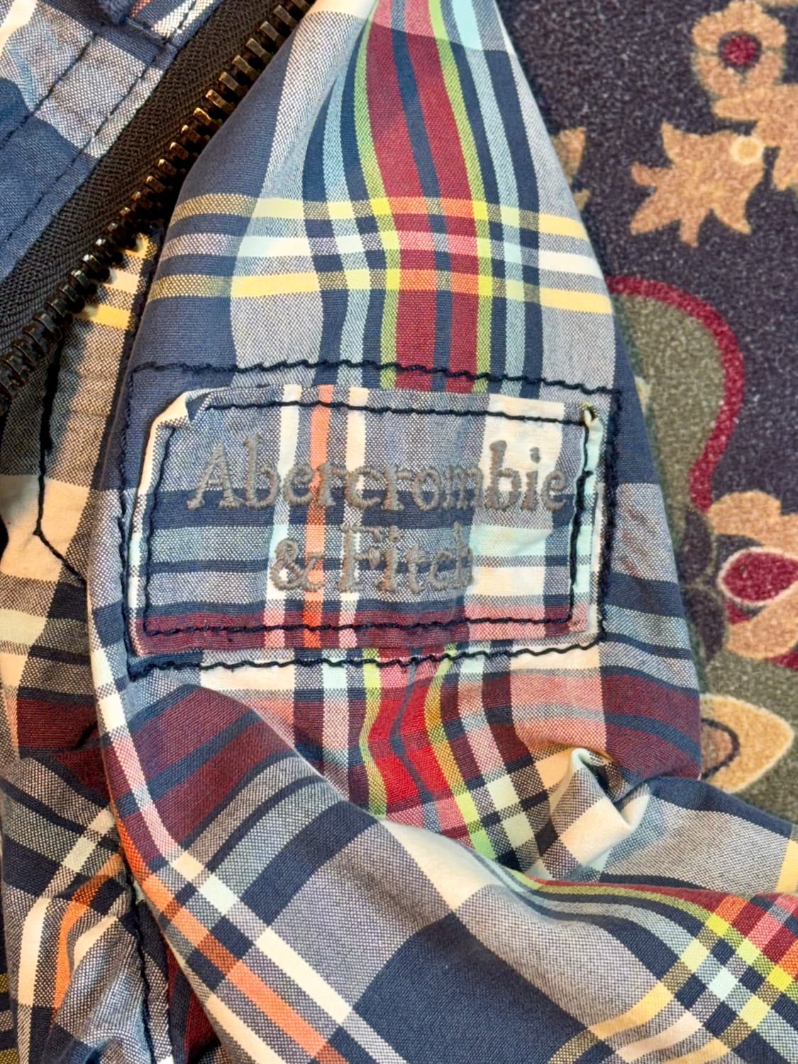 아베크롬비 마드라스 체크 후드집업 상품이미지5