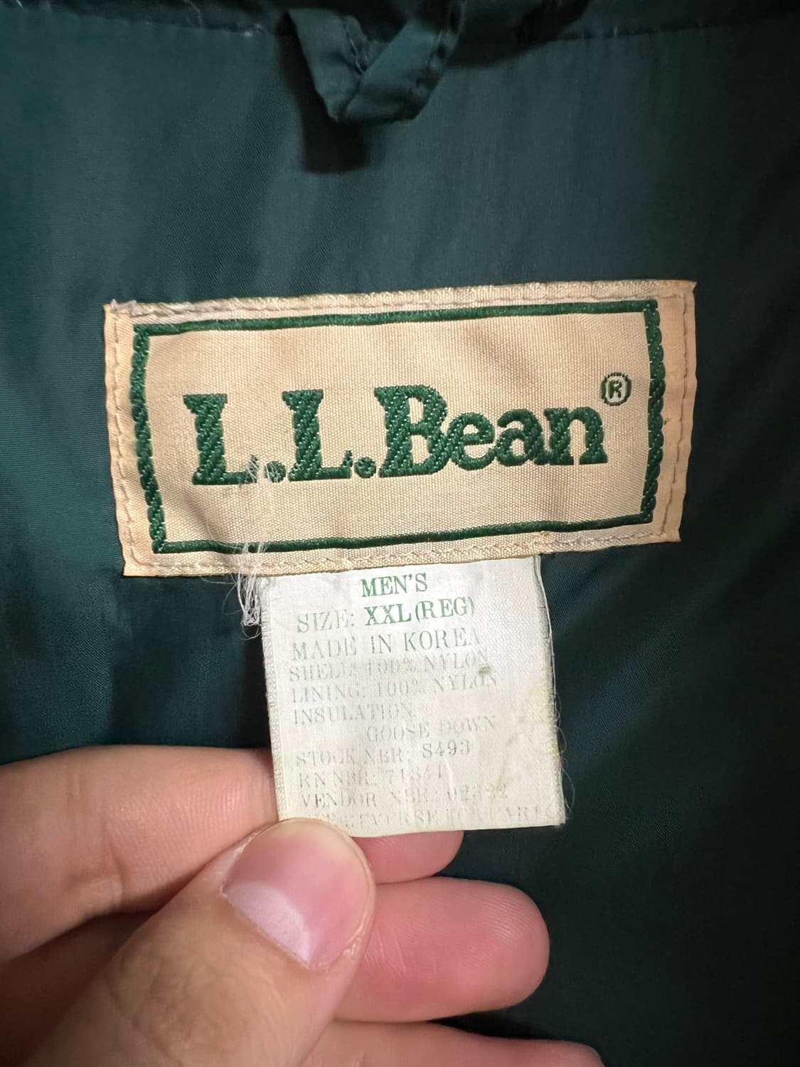 80s L.L.bean 엘엘빈 패커블 구스 다운 푸퍼 자켓 XXL 상품이미지5