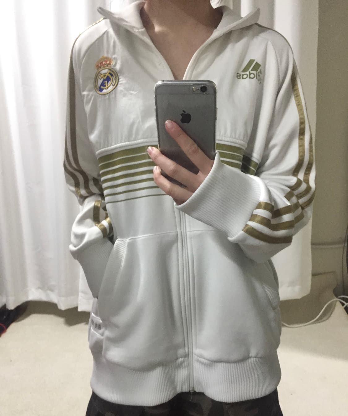 아디다스 흰골 흰금 레알 마드리드 져지 트랙탑 100 상품이미지1