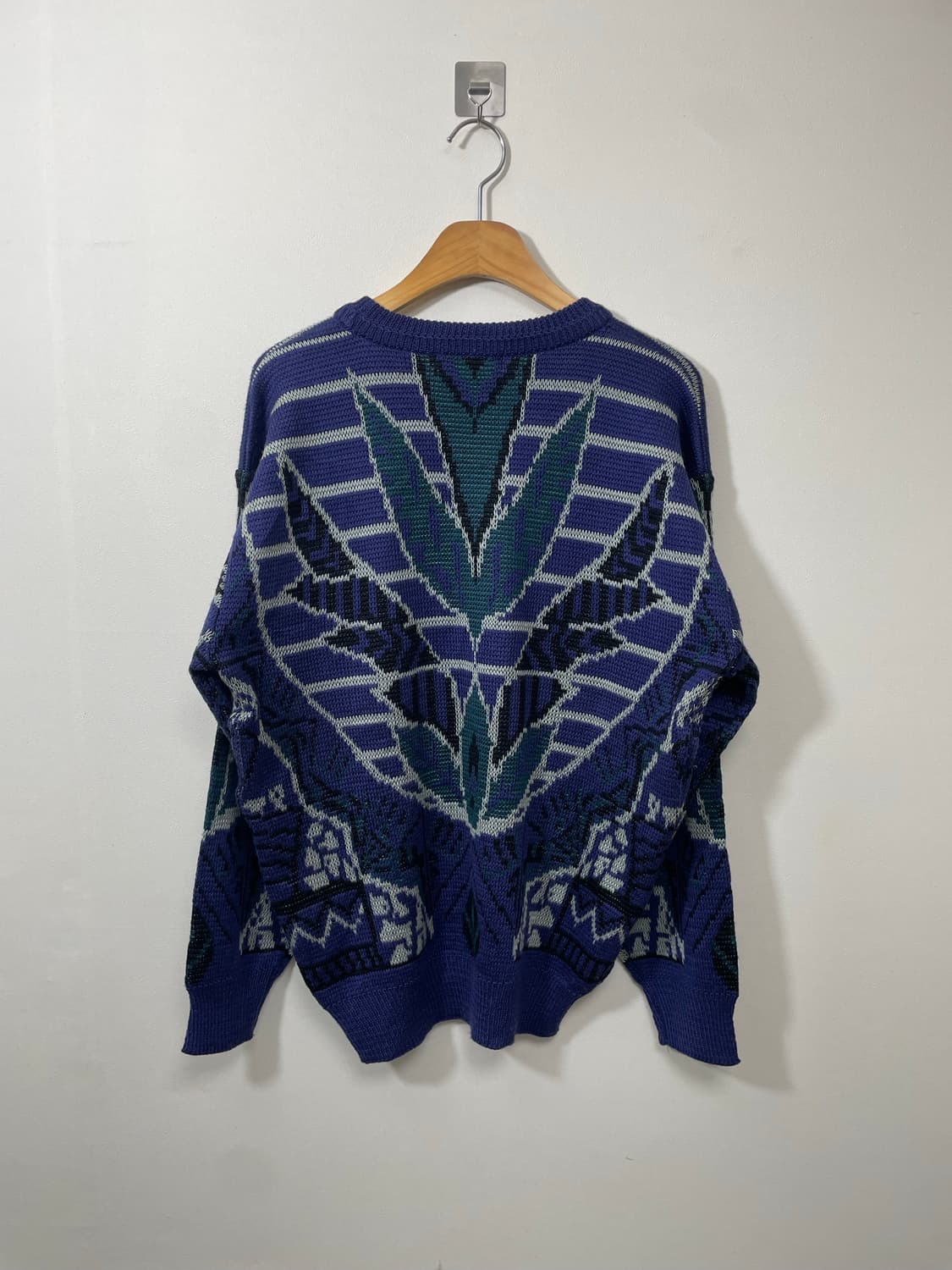 일본빈티지 기하학 니트 L - K39  상품이미지2