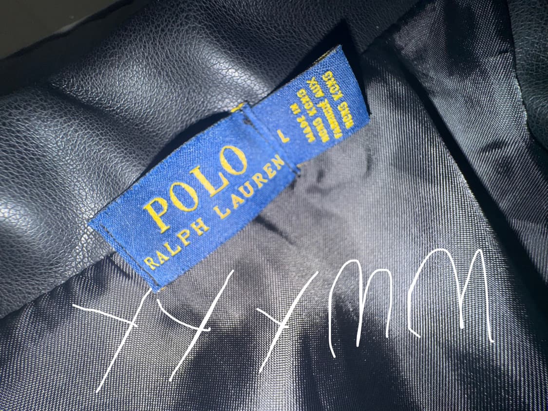 폴로 랄프로렌 블랙 레더 자켓 상품이미지3