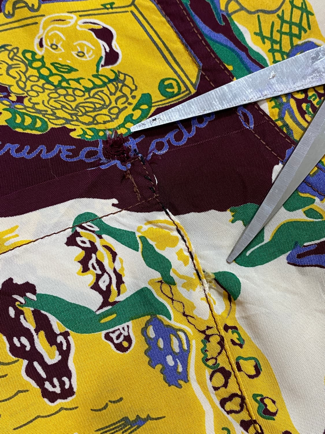 선서프 헤일 하와이 복각 알로하 하와이안 셔츠 와인 컬러 상품이미지8