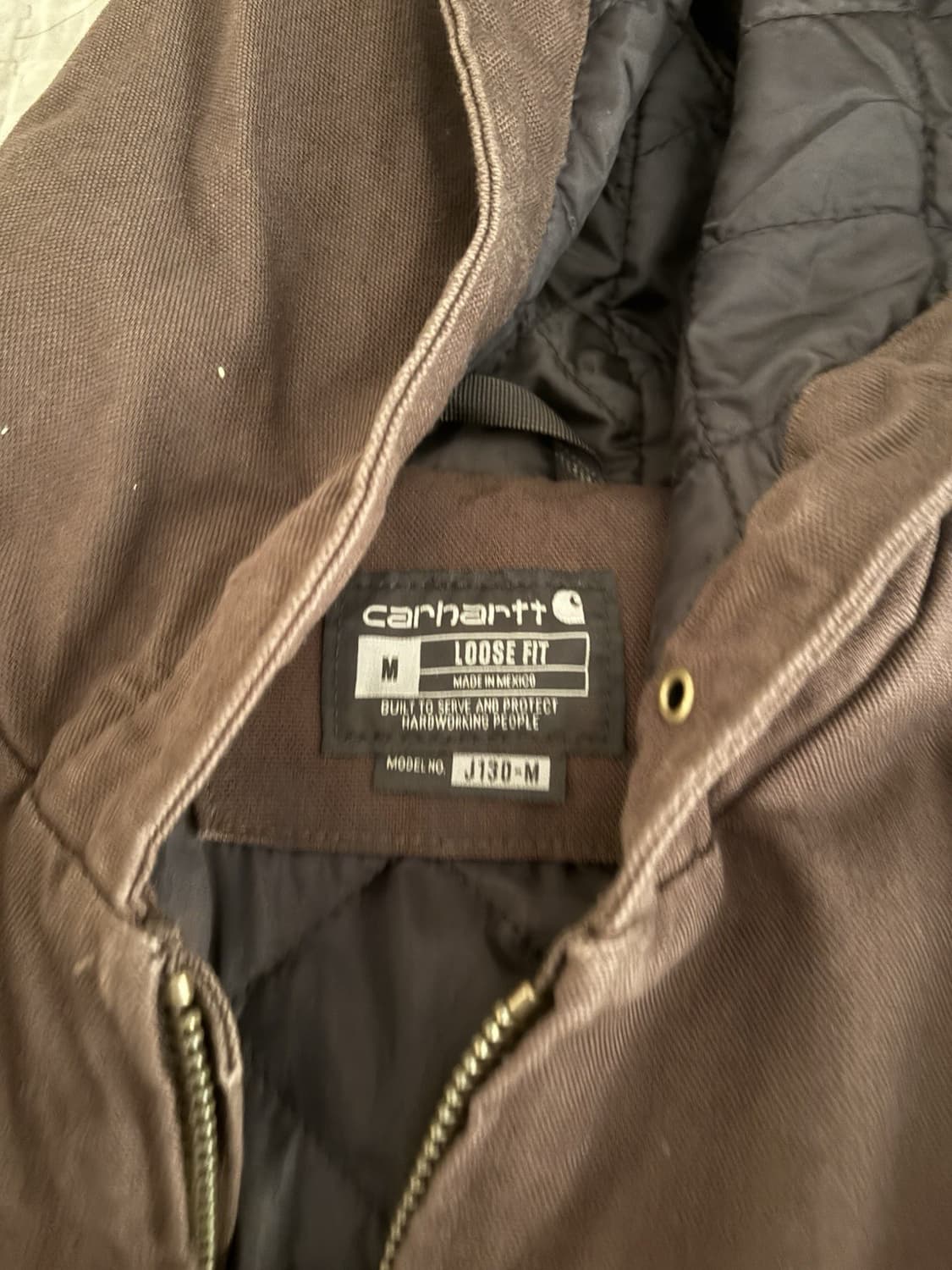 칼하트 J130 후드 자켓 다크브라운 상품이미지3