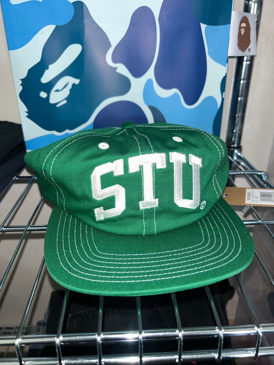 스투시 스투 아치 스트랩백 캡 그린  상품이미지1