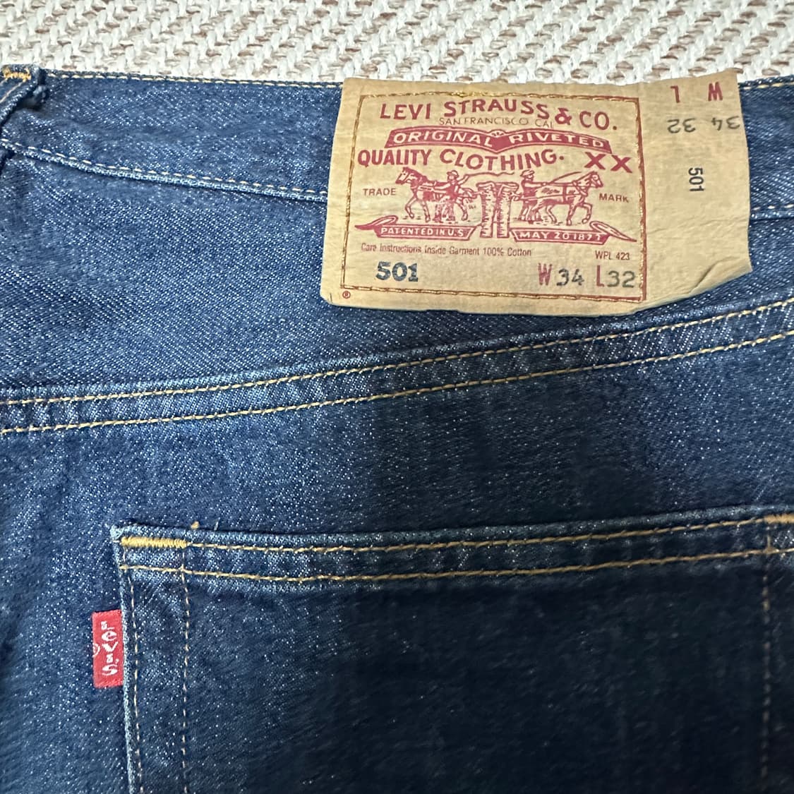 LEVI'S 501 90's france made denim pants 상품이미지3