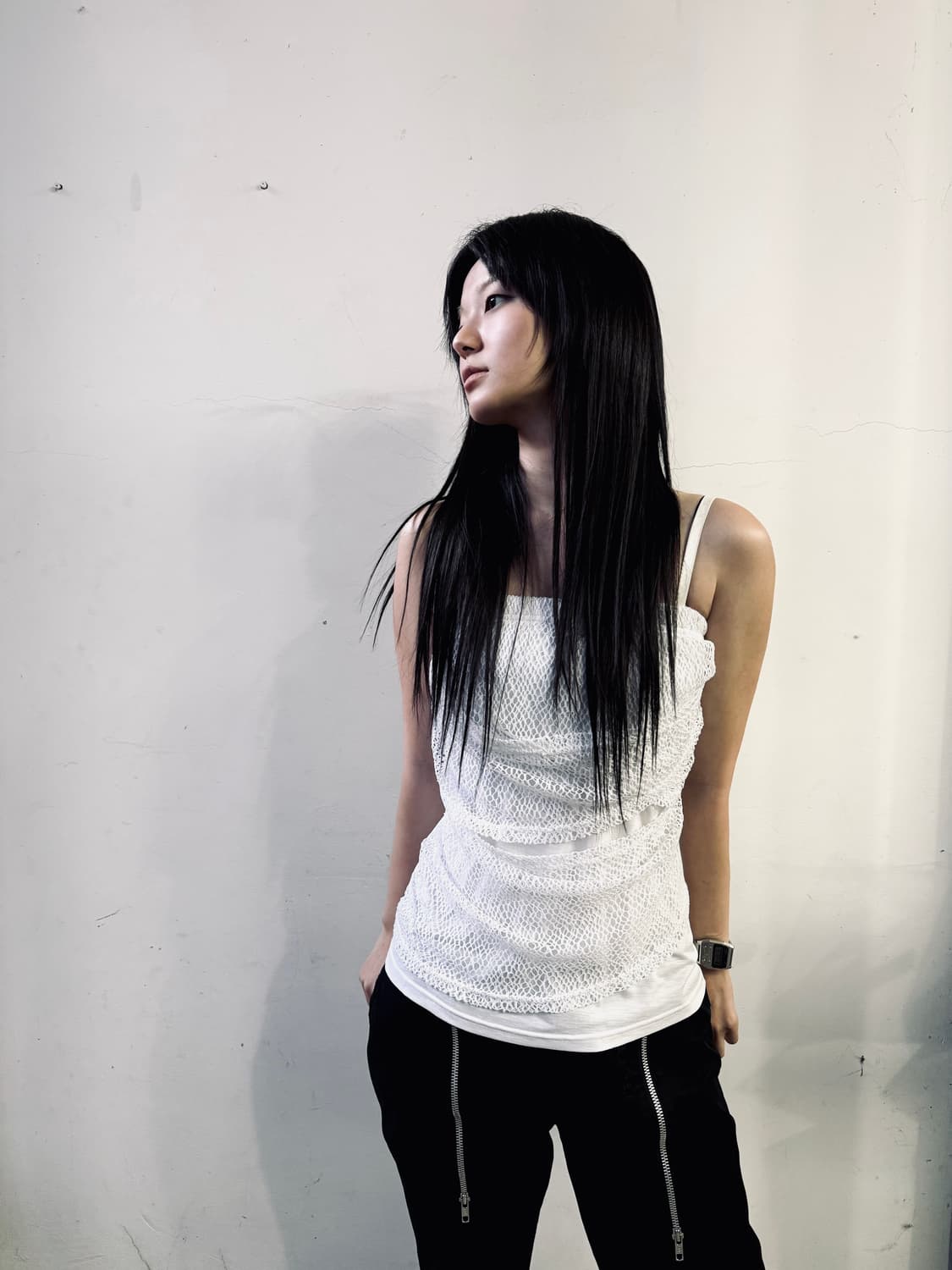 큐티 플래시 오리엔탈 아트워크 슬리브리스 상품이미지5