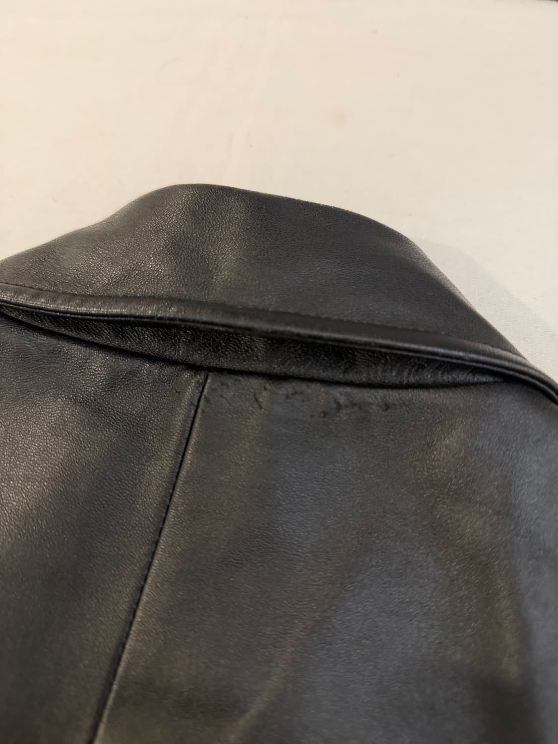 00s 크로커다일 램스킨 양가죽 싱글 라이더 가죽자켓 블랙 상품이미지4