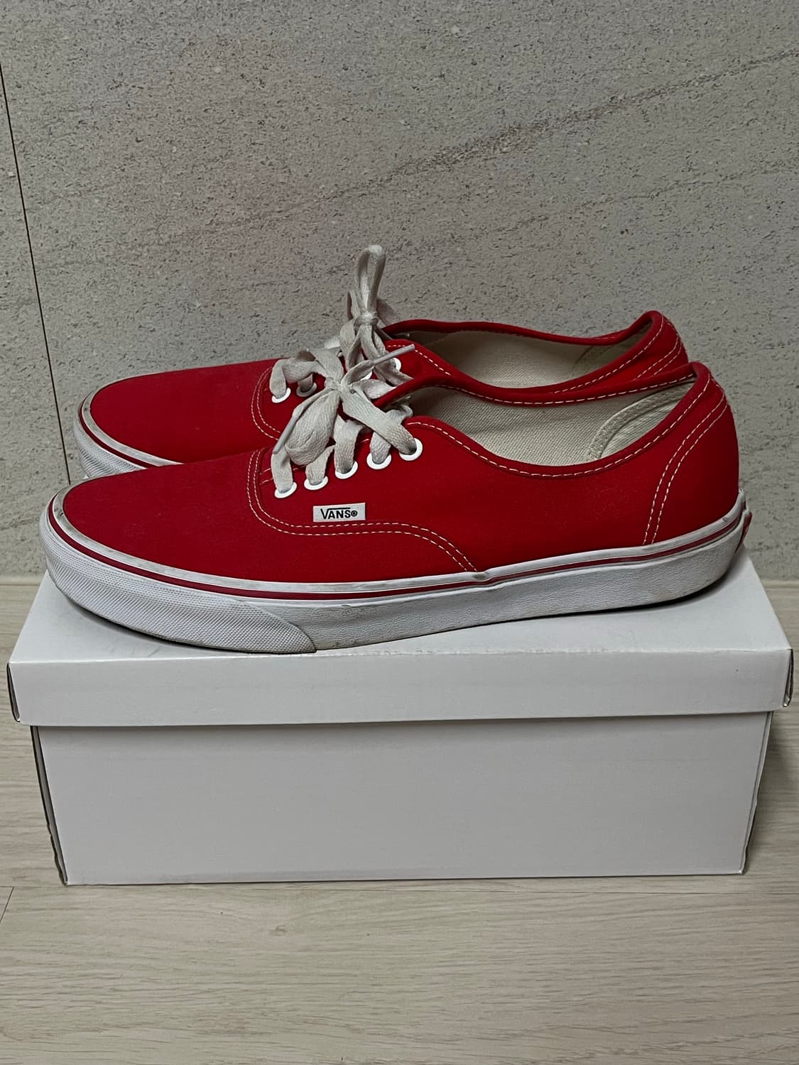 280 반스 VANS 어센틱 레드 헬스장 신발 운동화 단화 스니커즈  상품이미지1