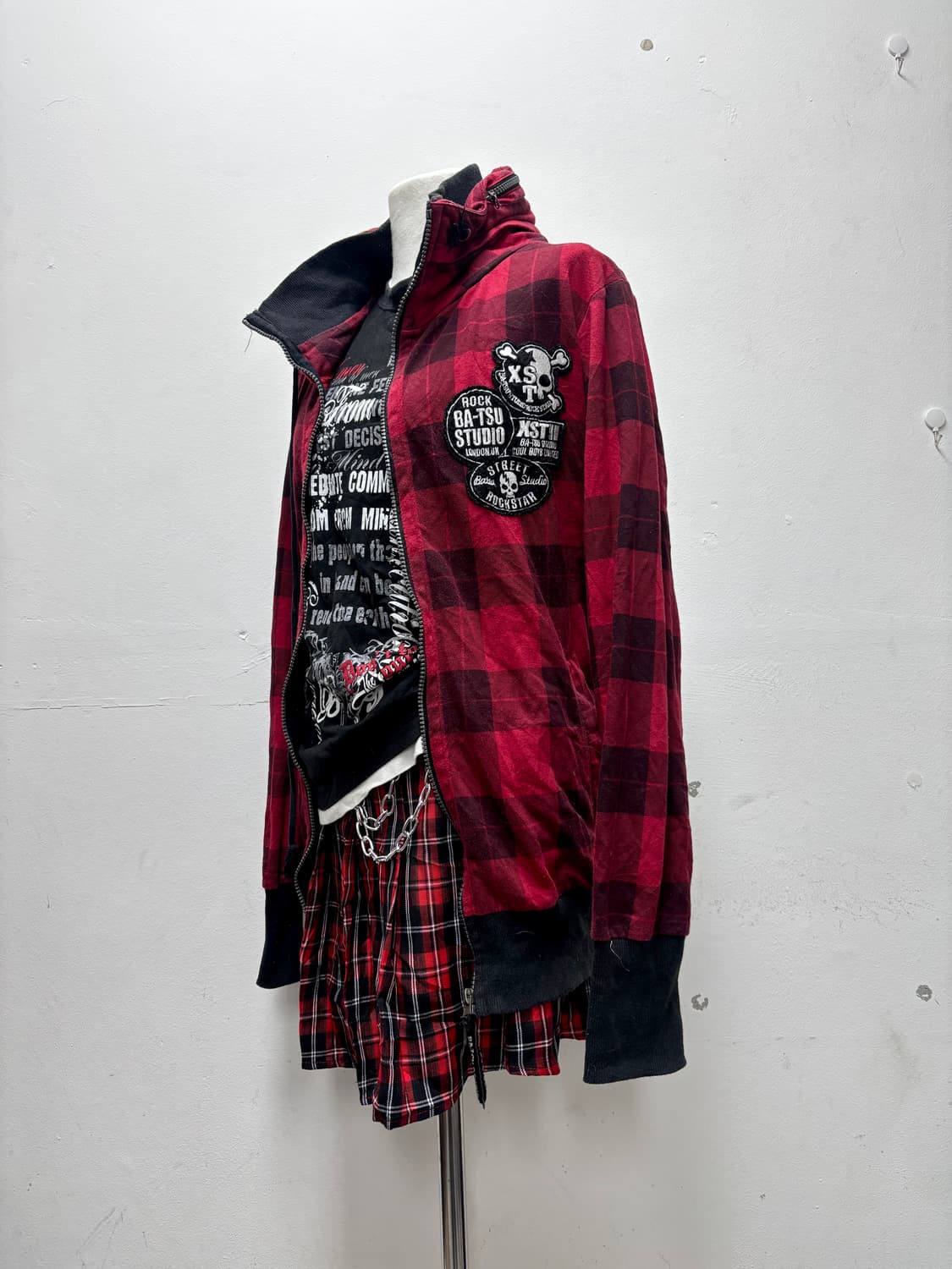 [BA-TSU]Skull Patch Bono Hoodie Zip Up 상품이미지2