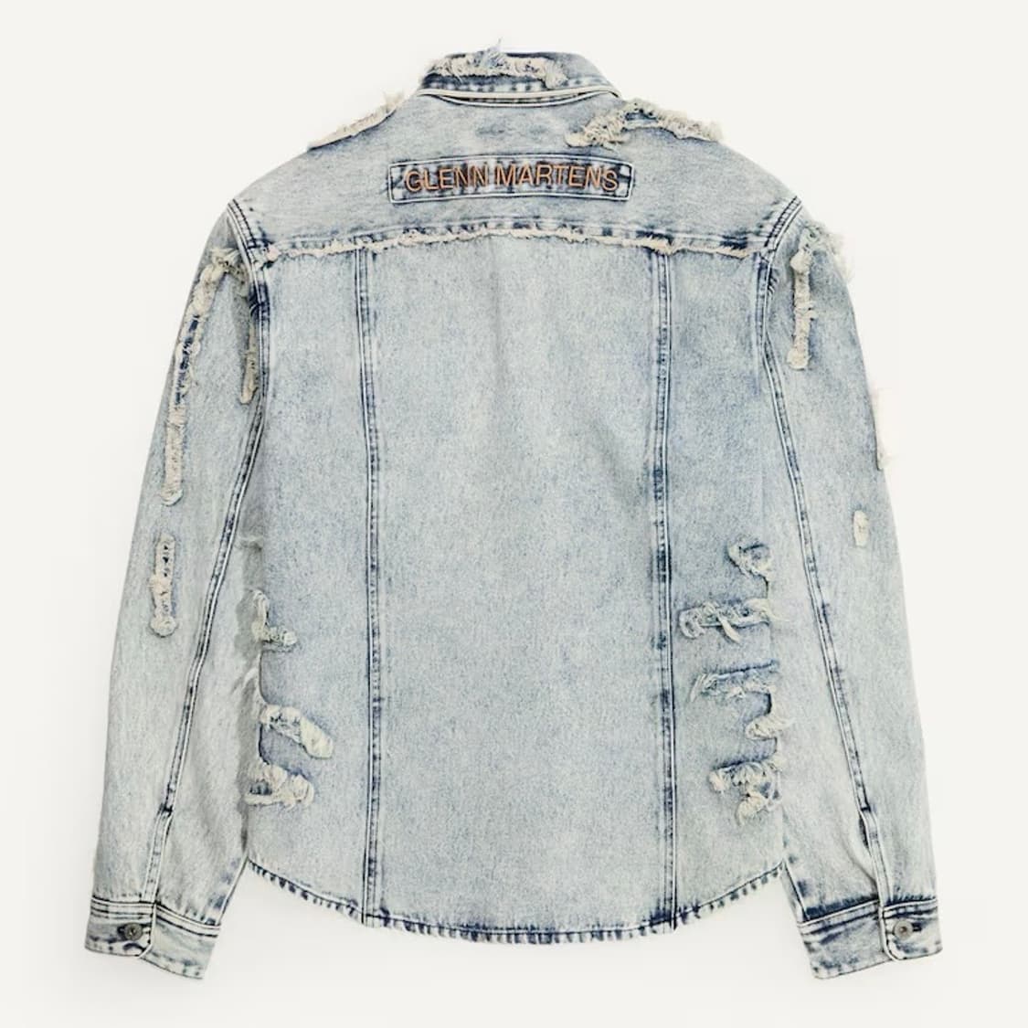 글렌 마틴스 x h&m 디스트레스드 룩 데님 셔츠 상품이미지5