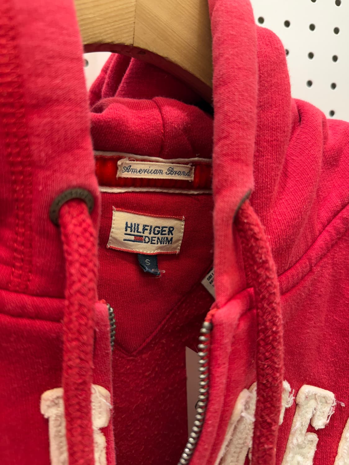 타미힐피거 빈티지 레드 스펠아웃 후드집업 U1201 상품이미지5