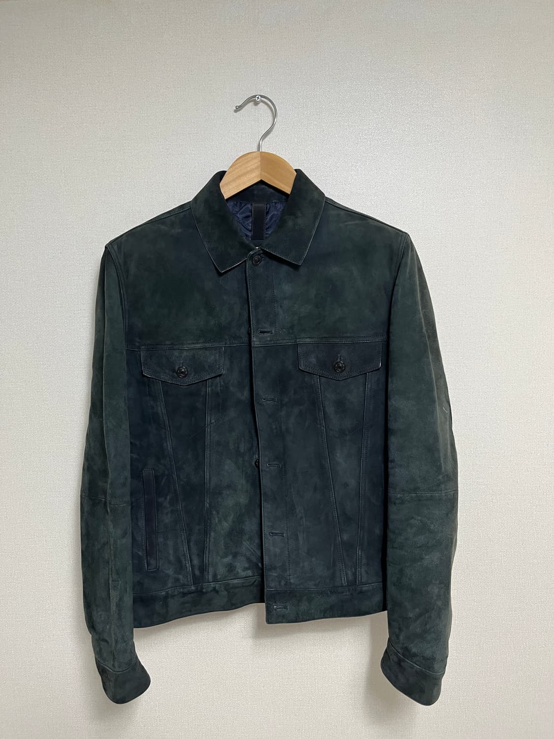 마시모두띠 스웨이드 레더 트럭커 자켓 상품이미지1