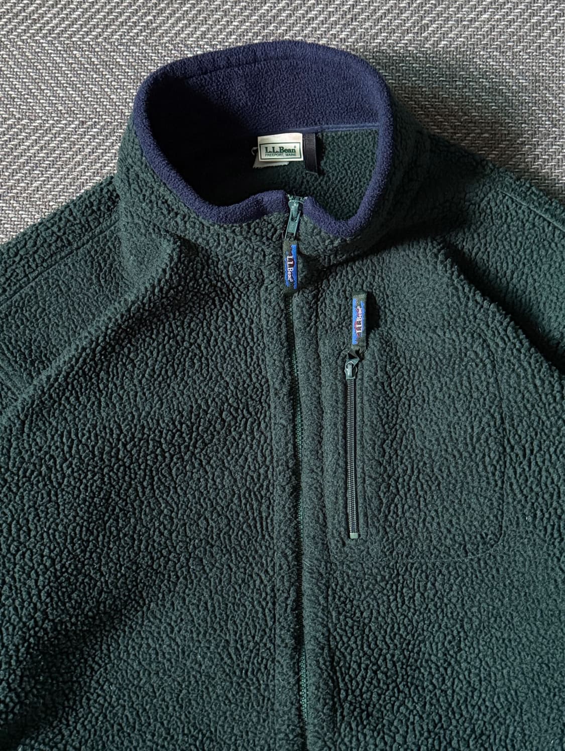 90s 엘엘빈 딥파일 플리스 집업 자켓 (105-110) 상품이미지2