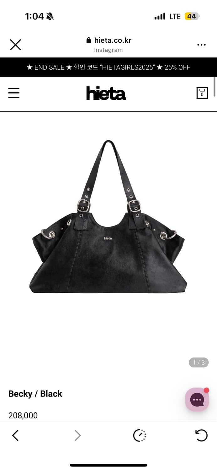 hieta 히에타 Becky 블랙 상품이미지1