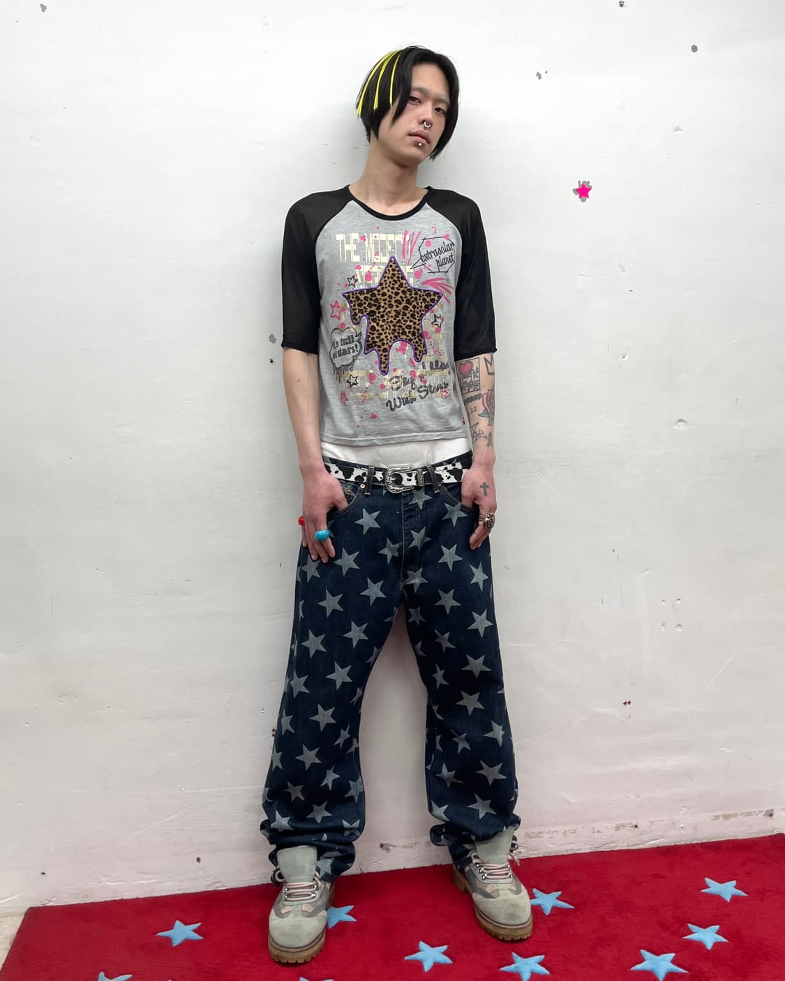 Leopard Star Kitchen Mesh T-shirt 상품이미지5