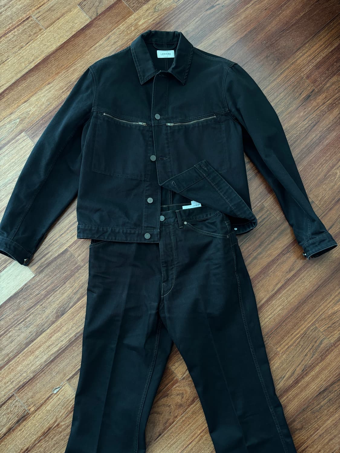 (50) 르메르 블랙 데님 셋업 트러커/부츠컷 상품이미지2